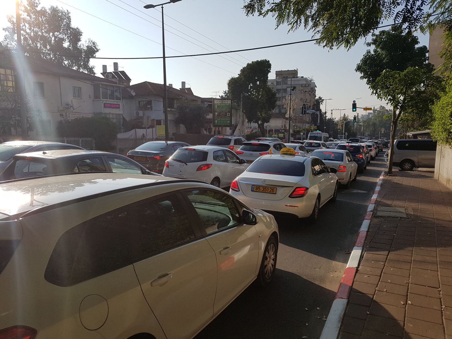 עומס תנועה מכיוון רחוב הירדן
