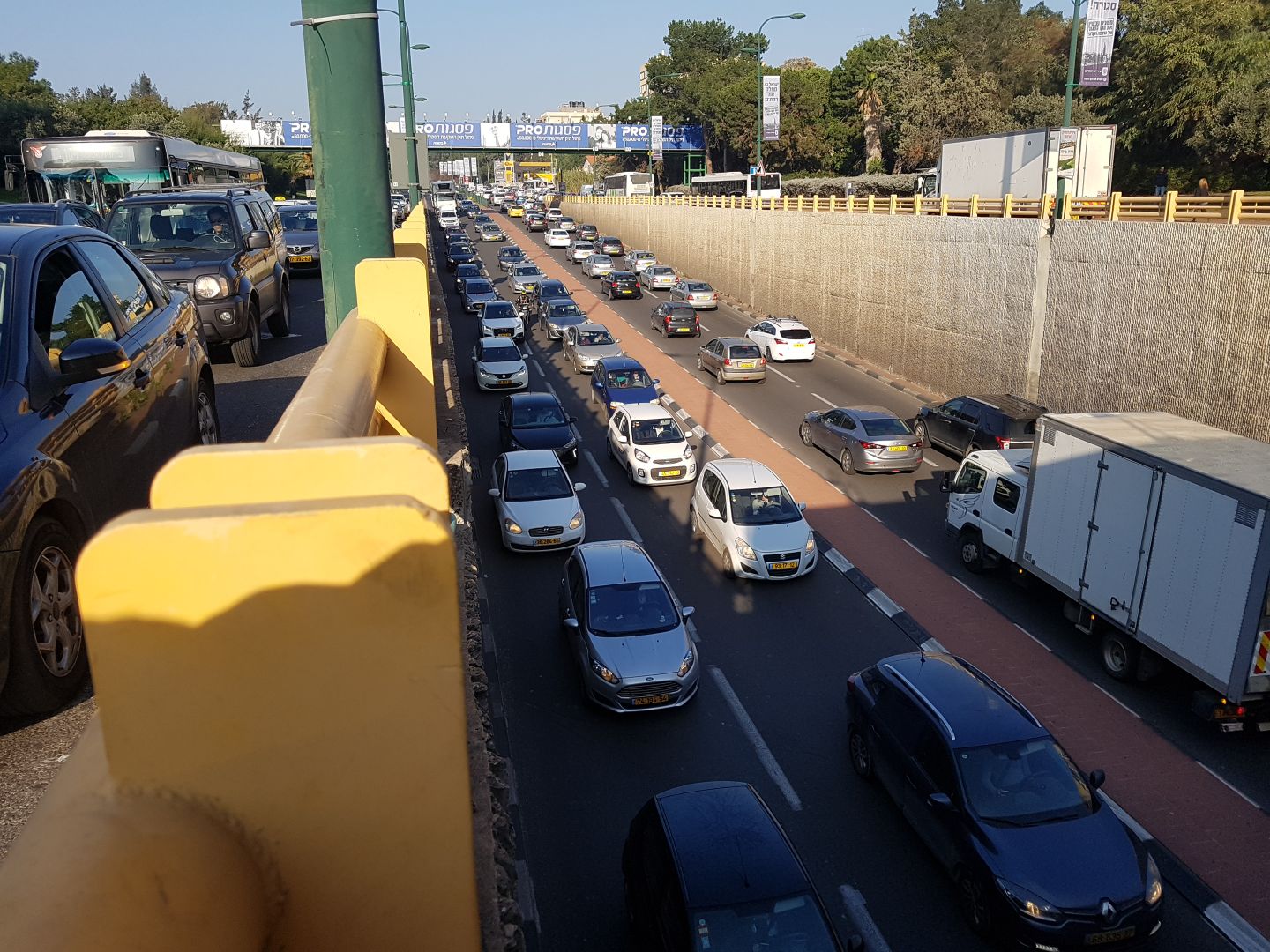 פקקים לכיוון מחלף גהה
