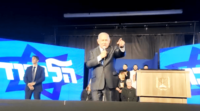 ראש ממשלת ישראל, בנימין נתניהו בכנס בבת ים. צילום ד.ע בת ים