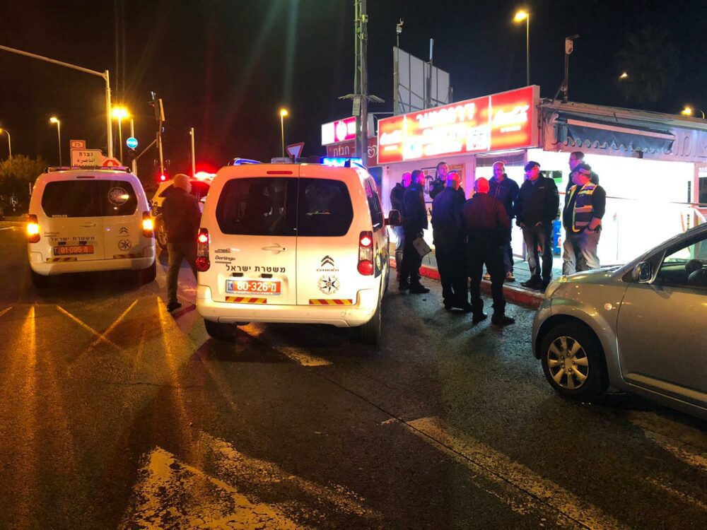 החיסול בקריית טבעון של חסיב מוסא חאמד. צילום: דוברות המשטרה