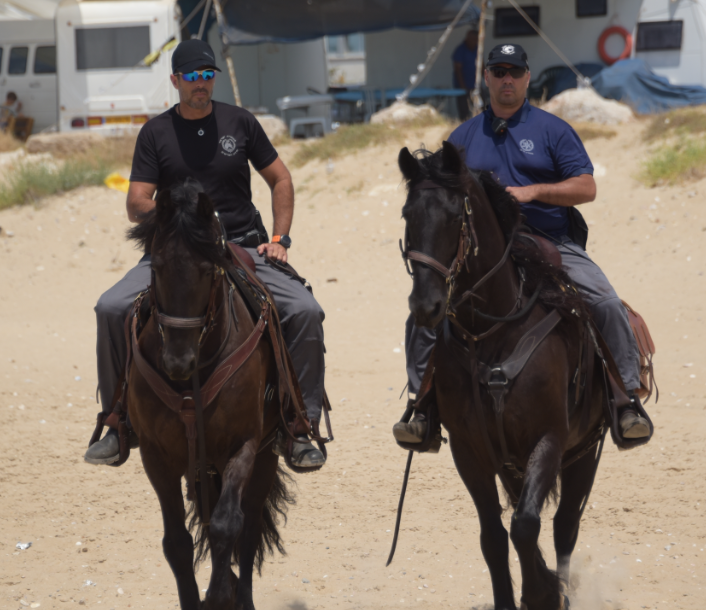 שוטרים רכובים על סוסים