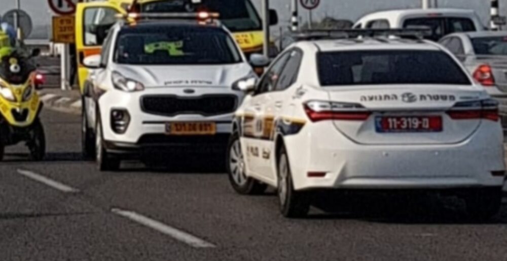 חיכתה לשוטרים הפתעה מאחורי ההגה. צילום: דוברות המשטרה