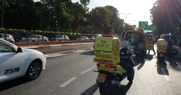 יום של תאונות בחיפה. צילום מדא
