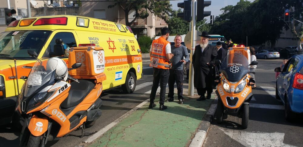 זירת התאונה בה נפגעה הפעוטה בת ה-4. צילום: איחוד הצלה