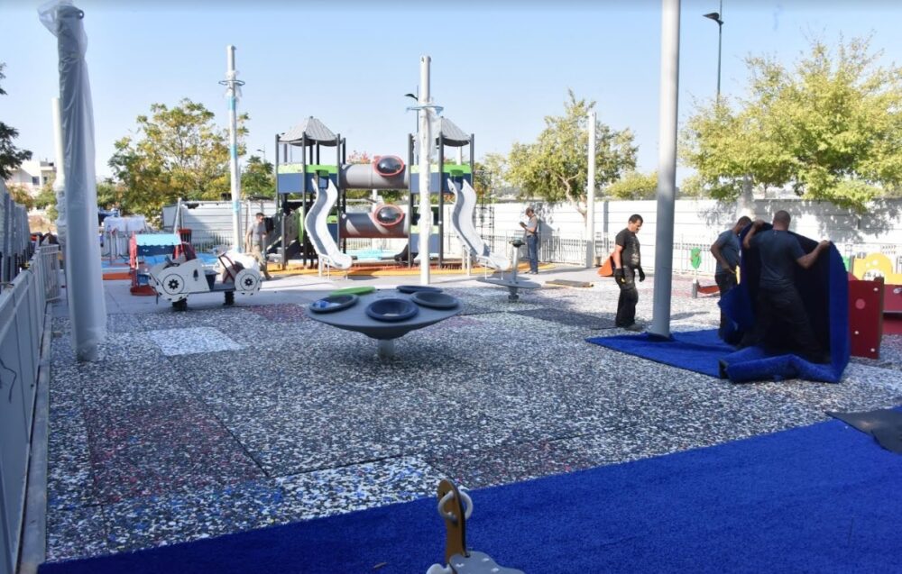 הגן החדש כולל פארק שעשועים עם מתחמי פעילות שונים לפעוטות, לילדים ולבוגרים. צילום: עיריית ק. אתא
