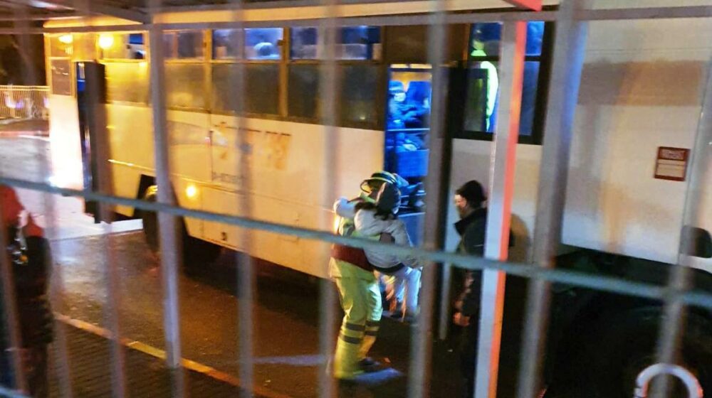 פינוי ילדים מבי"ס בנהריה. מחר אין לימודים. צילום כיבוי אש