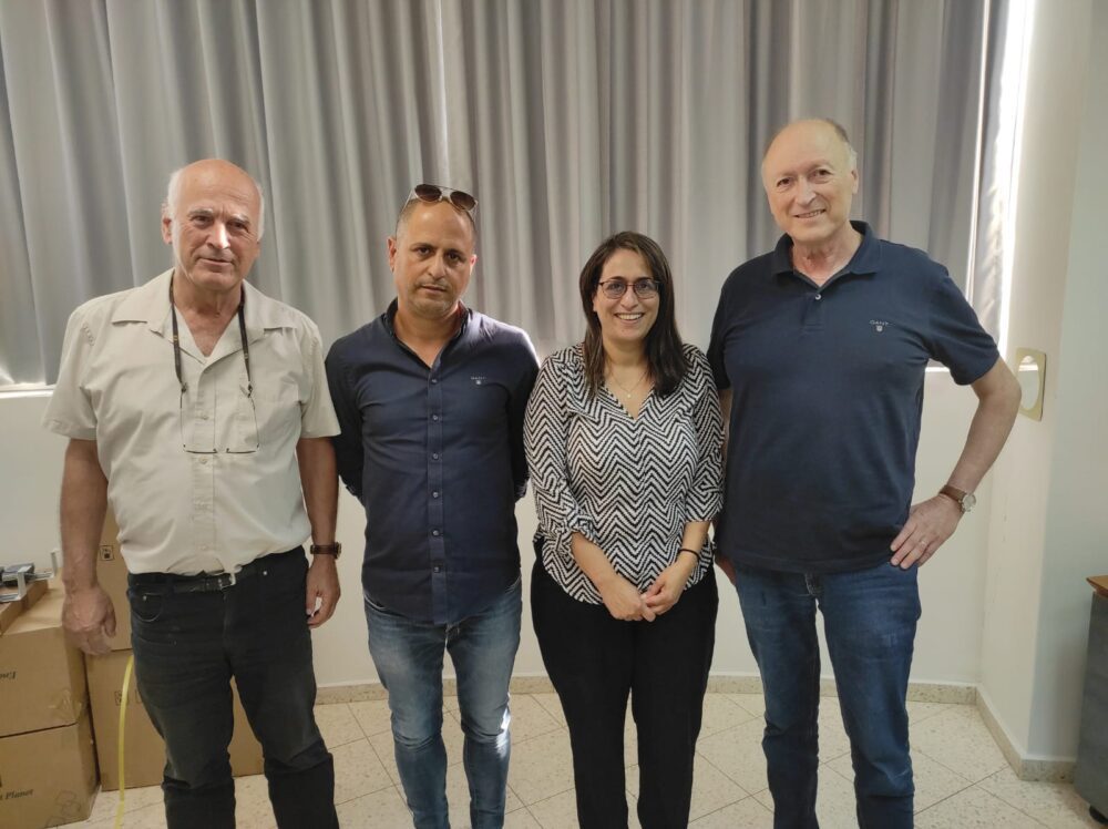 בתמונה מימין לשמאל: מוריס אסייג נציג טירת הכרמל, שרית גולן שטיינברג יו"ר איגוד ערים, שלומי קדוש סיו"ר איגוד ערים, ד"ר עופר דרסלר מנכ"ל איגוד ערים. צילום איגוד ערים