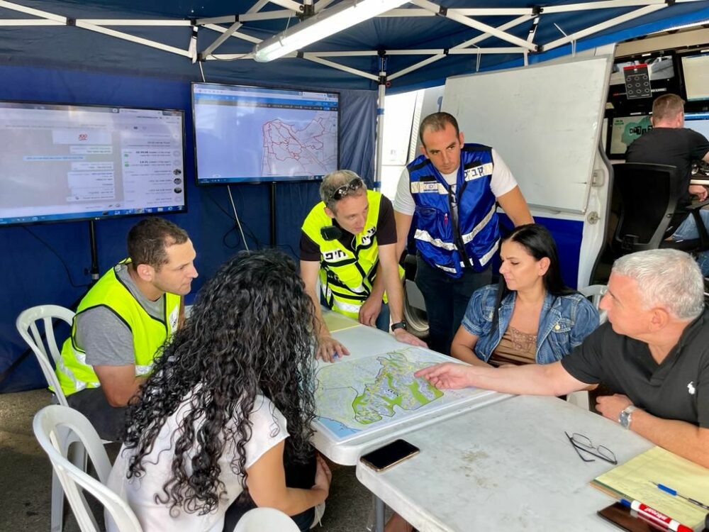 תמונות ארכיון מתרגיל ההיערכות האחרון שנערך בחיפה בחודש אוקטובר האחרון קרדיט צילום: ראובן כהן, דוברות עיריית חיפה