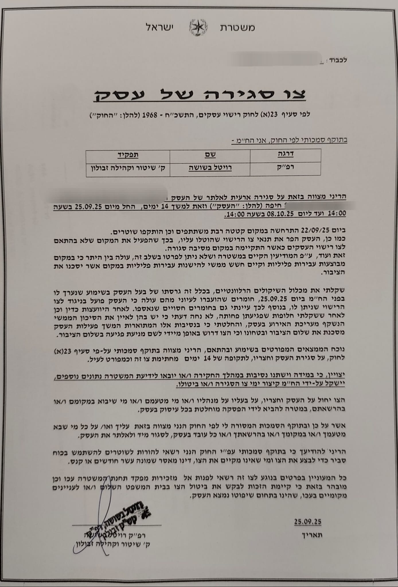 close busness haufa