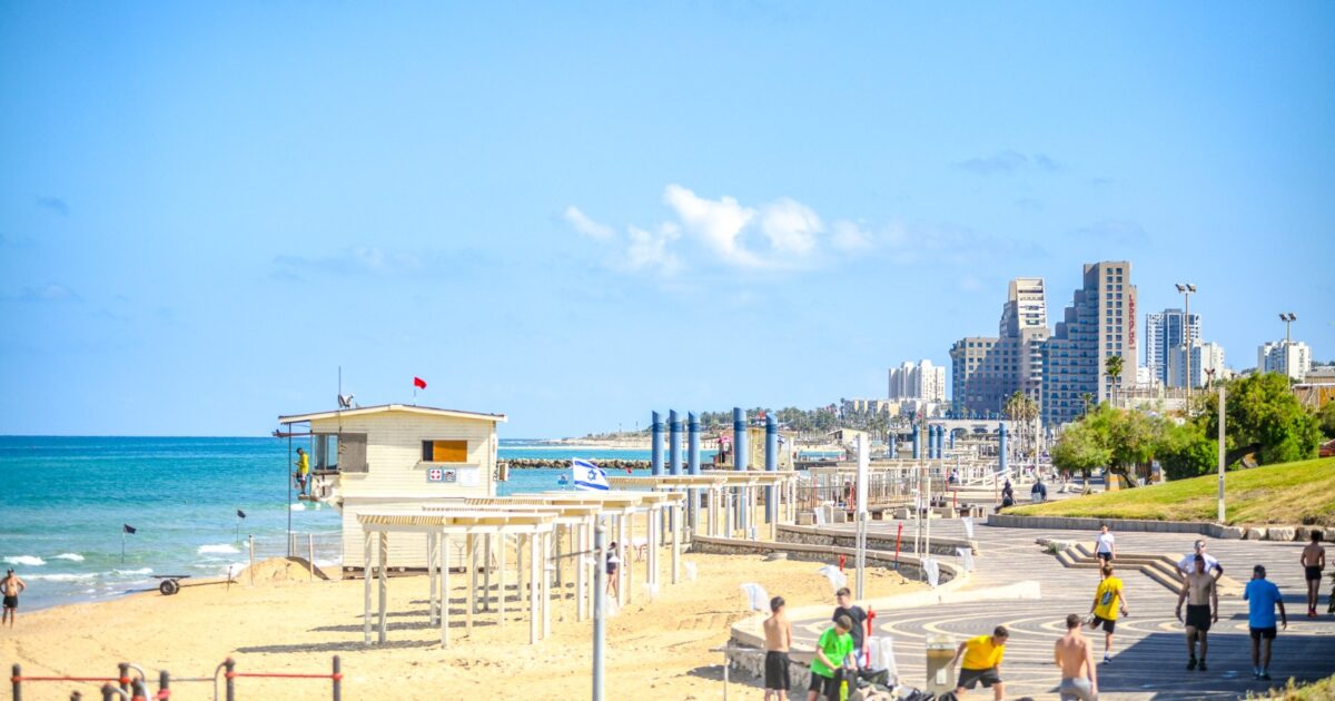 haifa beach winter