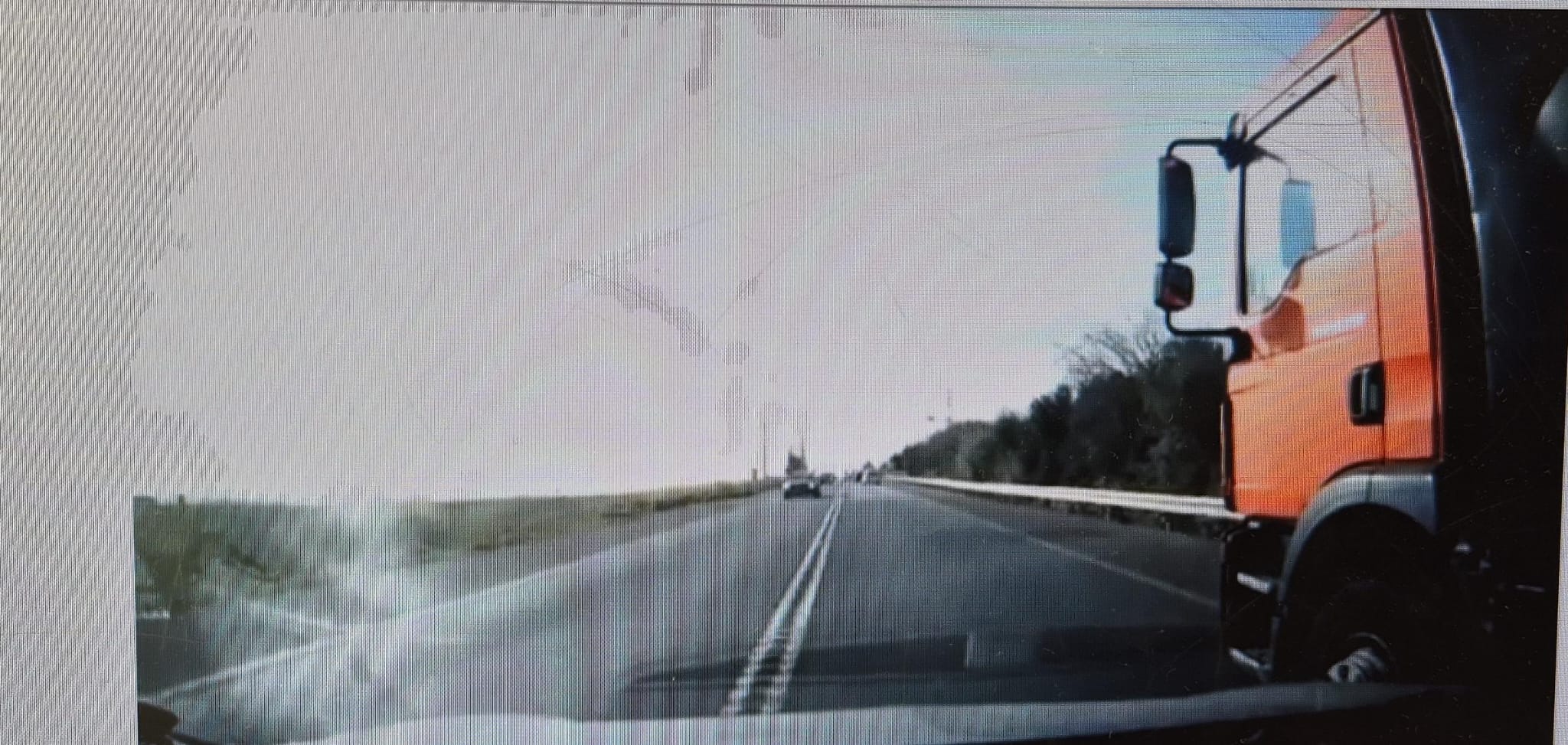 truck get off the road